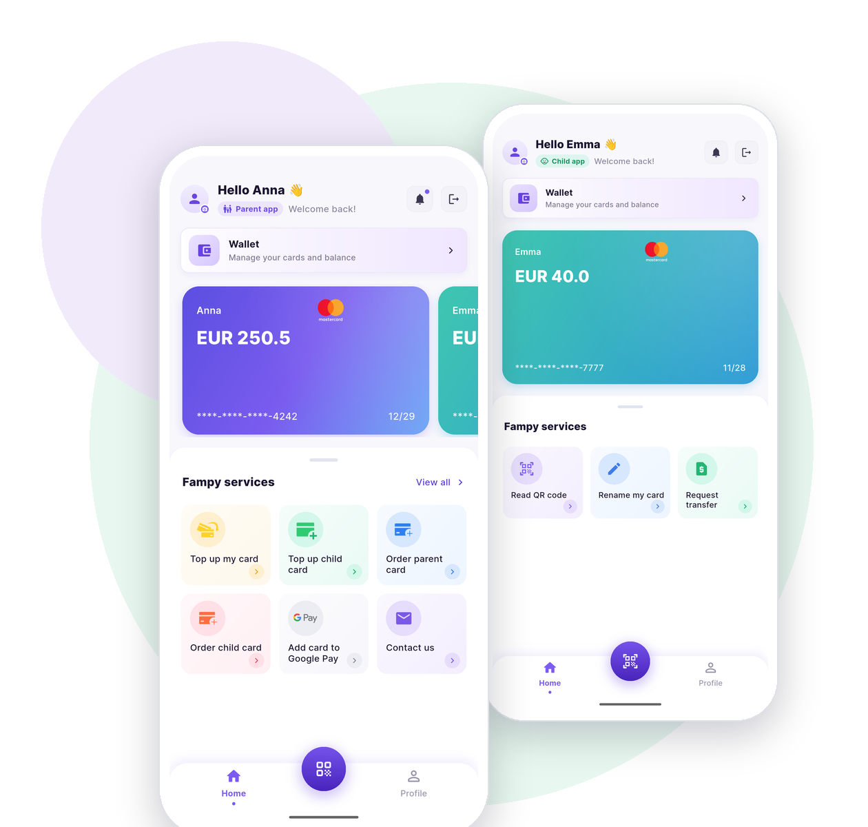 The Fampy parent app and the Fampy Kids app