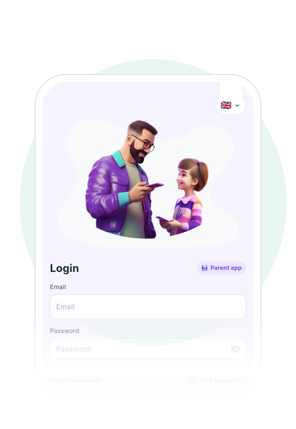 Fampy sign-in screen